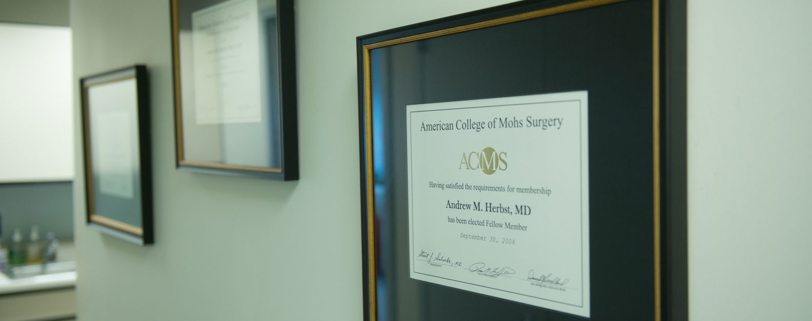 Mohs Surgery Certification - Dr. Herbst - Skin Cancer Center of CT